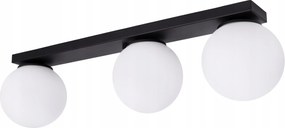 Mennyezeti Lámpa Függeszték Plafon Fekete Csillár Díszléc Fehér Gömbök Modern