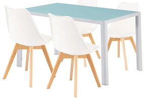 Nuvia 4+1 étkező garnitúra fehér-fehér