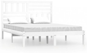 fehér tömör fenyőfa ágy matrac nélkül 120 x 190 cm