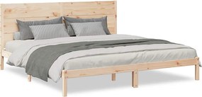 vidaXL tömör fa extra hosszú ágykeret matrac nélkül 200 x 220 cm