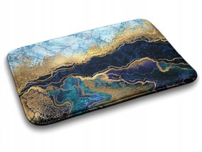 Divatos fürdőszobaszőnyeg Kék márvány 90x60 cm