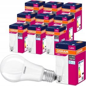 10x Led izzó E27 13W 100W 1521lm 6500K Osram