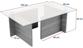 Dohányzóasztal Vetrino Grey