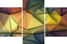 Kép - Sokszögű 3D absztrakció (90x60 cm)