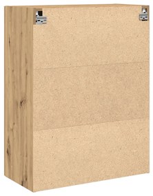 Falra Szerelhető Szekrény Üvegajtókkal Kézműves Tölgy 69,5x34x90 cm