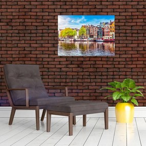 Kép - Táncoló házak, Amszterdam (üvegen) (70x50 cm)