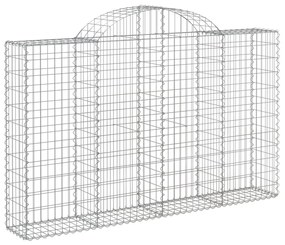 18 db íves horganyzott vas gabion kosár 200x30x120/140 cm