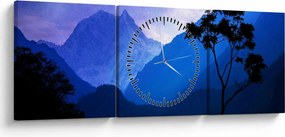 Kép - Éjszakai ég Nepálban (órával) (90x30 cm)