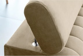 Világosbarna bársony kinyitható kanapé 261 cm Laurence – ELTAP