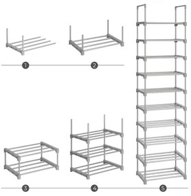 BOXIFY cipőtároló, szürke