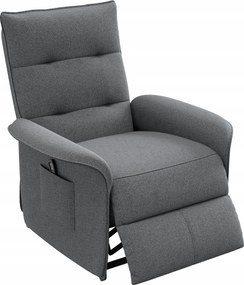 Flexispot összecsukható elektromos fotel lábtartóval, sötétszürke, kényelmes