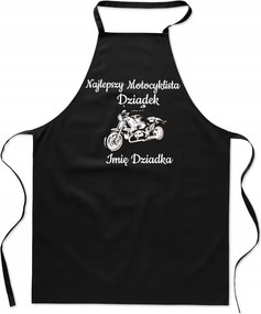 Konyhai kötény Legjobb Motoros +Nagypapa neve Ajándék Nagypapa napja