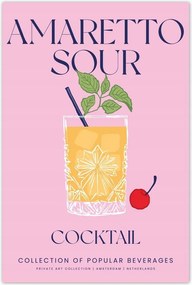 Poszterek 40x60 Ital Amaretto Sour Alkoholos koktél