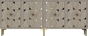 Moka 150 - White, Travertine, Gold