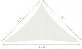 fehér HDPE napvitorla 160 g/m² 3 x 3 x 4,2 m