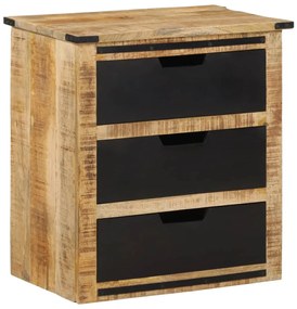 tömör mangófa tálalószekrény 3 fiókkal 55 x 35 x 60 cm