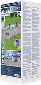 Power Steel Swim Vistar SUMATRA Ovális fémvázas medence szett ablakkal 549 x 274 x 122 cm