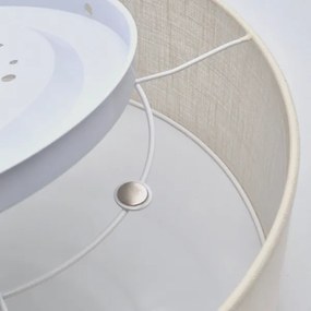 SIRJA mennyezeti lámpa 1xE27/60W/230V, 35 cm átmérő, krém színű