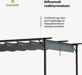 Blumfeldt Pantheon Robust Pergola, 3x4 m időjárásálló porszórt acél