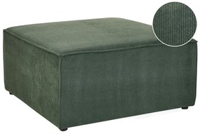 Sötétzöld kordbársony ottomán 83 x 41 cm LEMVIG Beliani