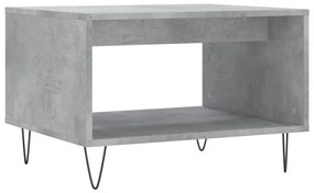 Betonszürke szerelt fa dohányzóasztal 60 x 50 x 40 cm