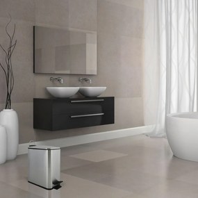 Matt ezüstszínű acél pedálos szemetes 5 l Erik – Spirella