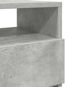 betonszürke éjjeliszekrény 2 fiókkal 40x33x60 cm