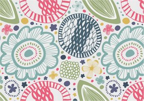 Flizelin tapéta Divatos 3D fali ragasztó Virágos minták 208x146 Ragasztó