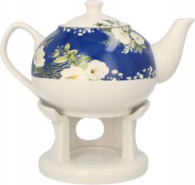 Livello Porcelán vízforraló 1000 ml Teáskanna Melegítő Virágok