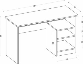 Bahar White íróasztal