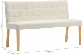 krémszínű bársony pad 140 cm