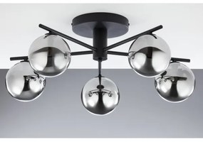 Jupiter 2048 - Felületre szerelhető csillár PRATO 5xG9/14W/230V fekete/füstszürke