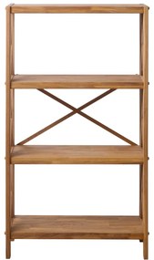 Natúr színű tölgyfa polcos állvány 70x124 cm X-Shelf – Unique Furniture