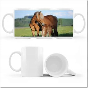 Nyomott mintás bögre Kanca és csikó