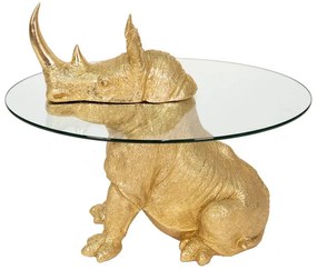 Design kisasztal arany orrszarvú Ø 65X55 cm