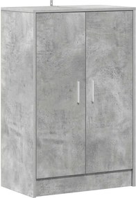 vidaXL betonszürke szerelt fa cipősszekrény 60 x 35 x 92 cm
