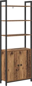 vidaXL Könyvespolc Öreg fa 60 x 24 x 161 cm Faanyag