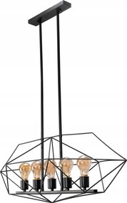 Loft Industrial Függőlámpa Fekete Fém E27