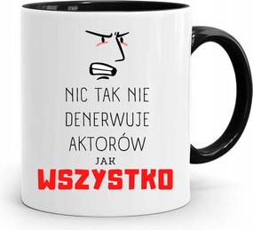 Színésznőnek Bögre Fekete Születésnapi Ajándék fényképes nyomtatással