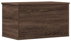 barna tölgy színű szerelt fa tárolóláda 60 x 35 x 35 cm