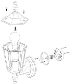 EGLO 22463 - LATERNA 5 kültéri fali lámpa 1xE27/60W fehér