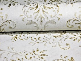 Tapéta Glamour Klasszikus Dísz Arany Fehér Bézs Vastag Tapéta