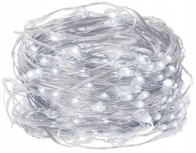 10 m-es 100 micro LED-es elemes fényfüzér, tündérfény, hideg fehér, HT