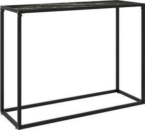 vidaXL fekete edzett üveg tálalóasztal 100 x 35 x 75 cm