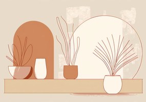 Poszter 100x70cm Növények kilátása