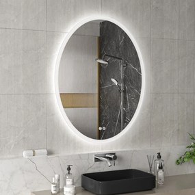 Erga Paola, ovális LED tükör 80x100cm, 2645 lm, 3 fényszín, első és hátsó világítás, ERG-V01-302-1080-00