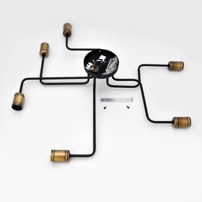 LED Felületre szerelhető csillár TUBE 6xE27/15W/230V