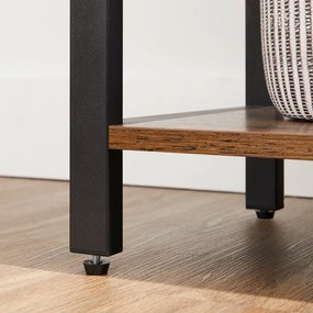 Könyvespolc TAYLOR 6 polccal 186x66 cm, rusztikus barna