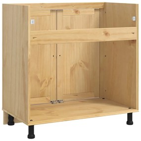 Cabinet tárolóval ajtóval Méz 80 x 46 x 81,5 cm Tömör fenyőfa