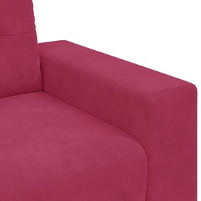 bordó bársony loveseat kanapé 140 cm